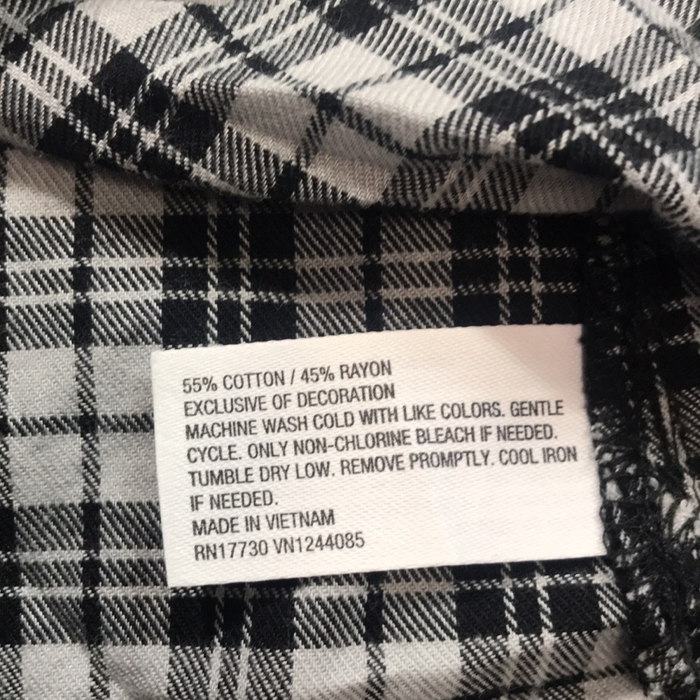 🆕Colsie Plaid Bow Black and White Women's Checkered Sleep Tank Sz L | NWT - Picture 4 of 5
